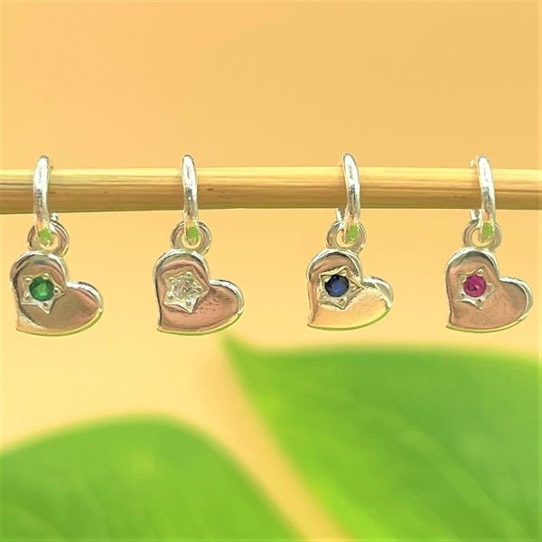 Móc treo trái tim đinh đá Hồng CB930-2