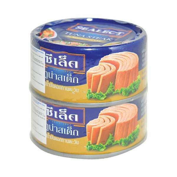 (Thái Lan)👉 Cá ngừ Sealect ngâm dầu hướng dương 👉 lốc 2 hộp x 165g