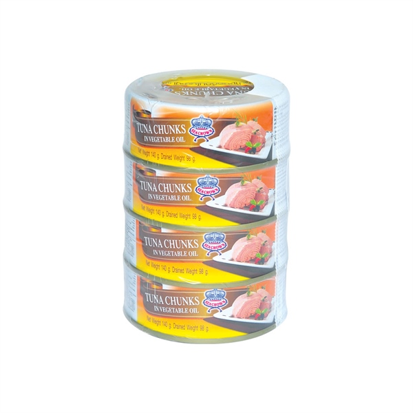 (Thái Lan) 👉 Cá ngừ ngâm dầu thực vật Sea Crown 👉 lốc 4 x 140g