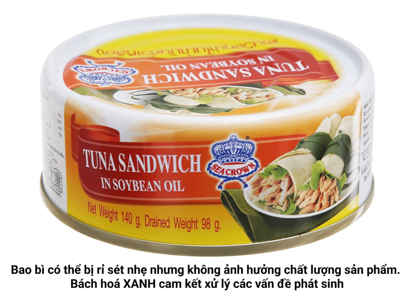 (Thái Lan) 👉 Cá ngừ lát ngâm dầu đậu nành Sea Crown 👉 140g