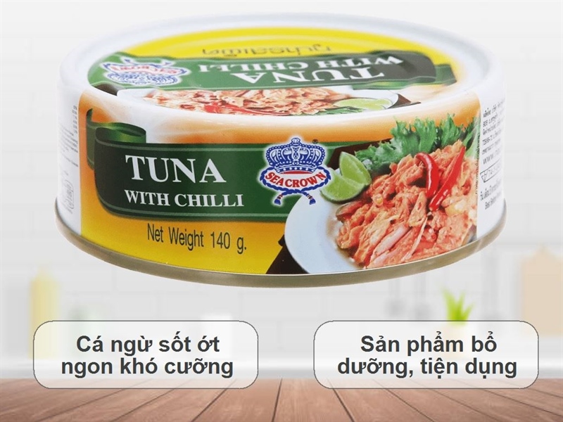 (Thái Lan) 👉 Cá ngừ sốt ớt Seacrown 👉 140g
