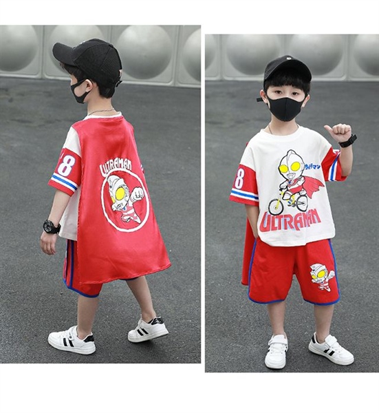 (🚀Nước ngoài - 100% Ảnh Thật) 👉 Quần áo siêu nhân ngắn tay Ultraman cho bé 👉 140cm 130cm 150cm 90cm 100cm 110cm 120cm