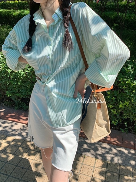 [An Hưng] Áo sơ mi kẻ xanh