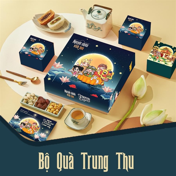 Hộp 4 bánh Trung thu Nguyệt Chiếu Vinh Hoa