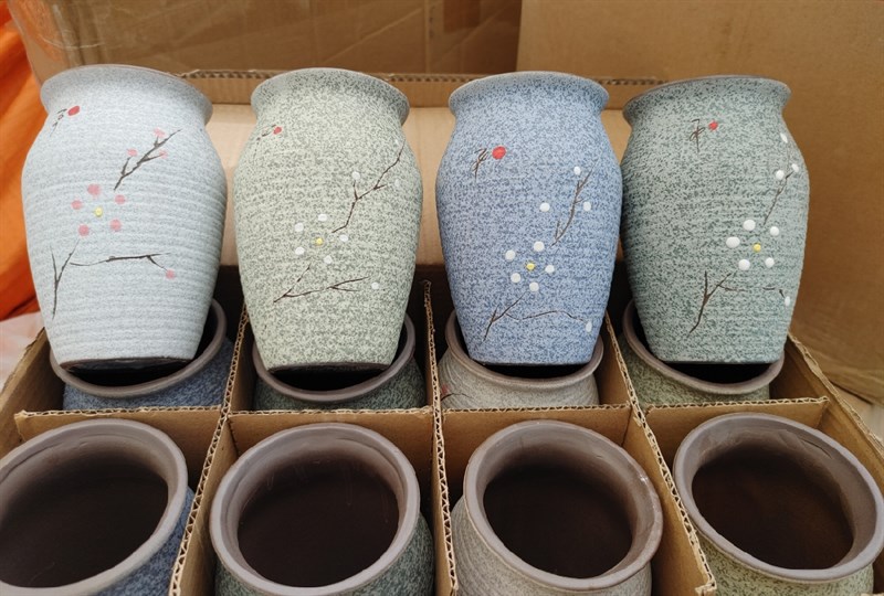 CHẬU LU NHÁM CAO HOA ĐÀO 13CM X 7,5CM