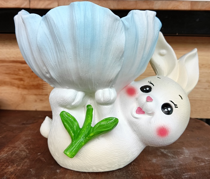 CHẬU THỎ VÀNG LỚN ÔM BÔNG