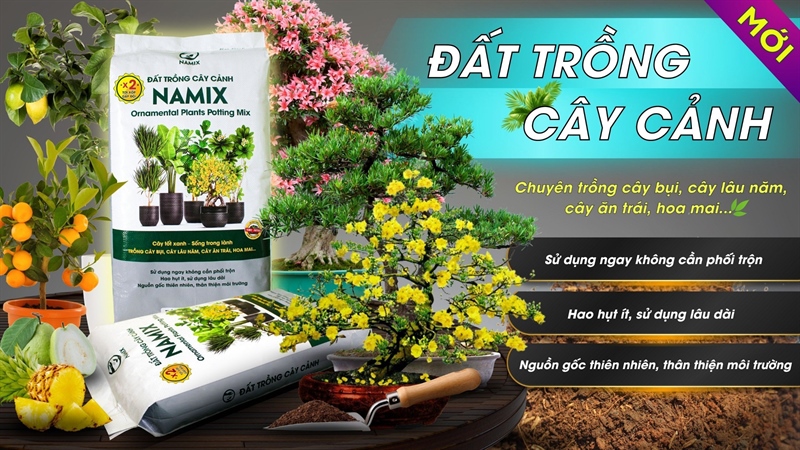 ĐẤT TRỒNG CÂY CẢNH NAMIX 20DM3