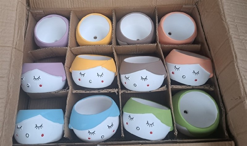 CHẬU GỐM MẶT NGƯỜI