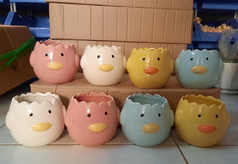 CHẬU TRỨNG MEN THÙNG 64 CÁI ( 9CM X 9CM)