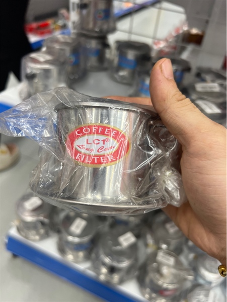 Phin pha cà phê inox đỏ nhỏ