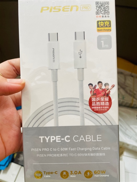 CÁP SẠC NHANH PISEN 60w - IPHONE 15 (C-C)