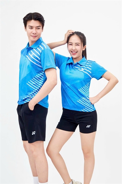 ÁO NAM CỔ TRỤ XANH SỌC TRẮNG L