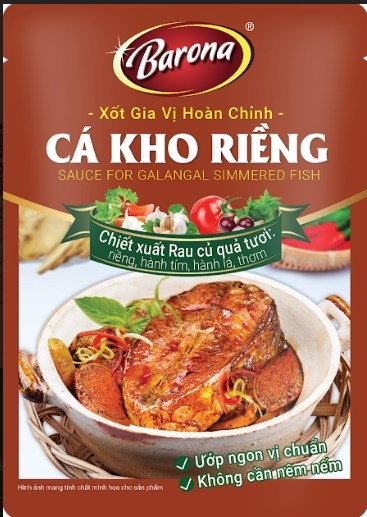 Xốt Gia Vị Hoàn Chỉnh Barona - Cá Kho Riềng 80g