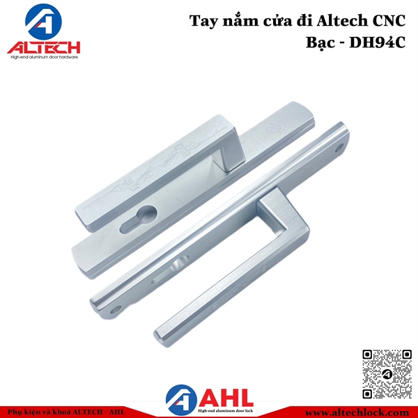 Tay nắm cửa đi Altech DH94C CNC - Bạc (Anode)