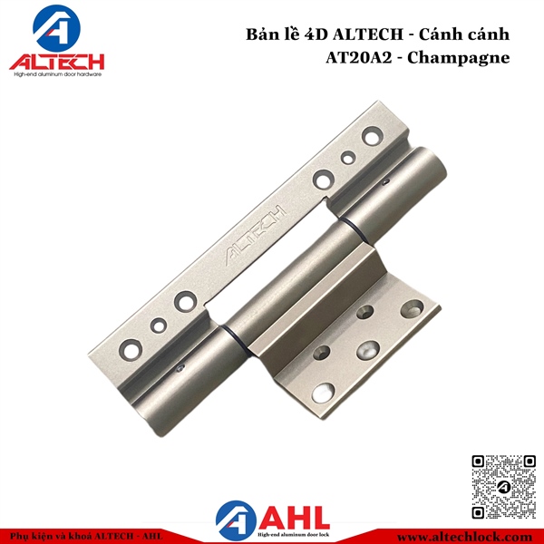 Bản lề 4D Altech AT20A Champagne - Cánh cánh (Anode)