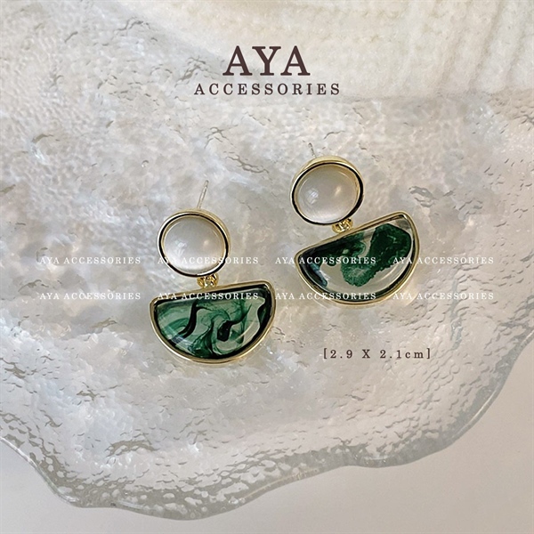 UMBRELLA-GREEN EARRINGS