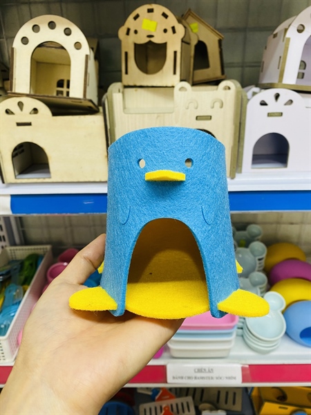 Nhà Ngủ Nỉ màu xanh cho Hamster, Sóc Cảnh