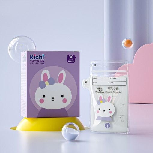 Túi trữ sữa cảm biến nhiệt, có vòi rót Kichilachi 100ml