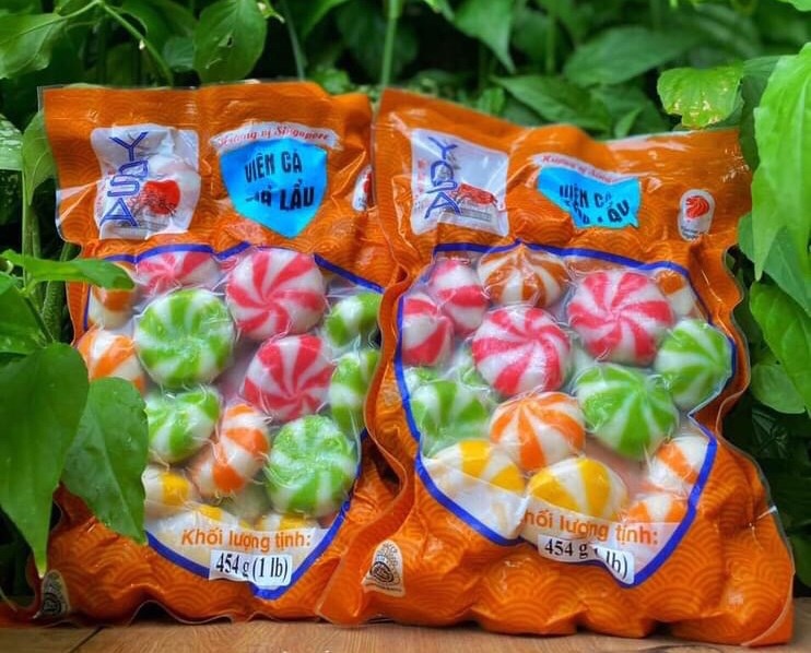 VIÊN CÁ THẢ LẨU MIX 5 MÀU YOSA 454G