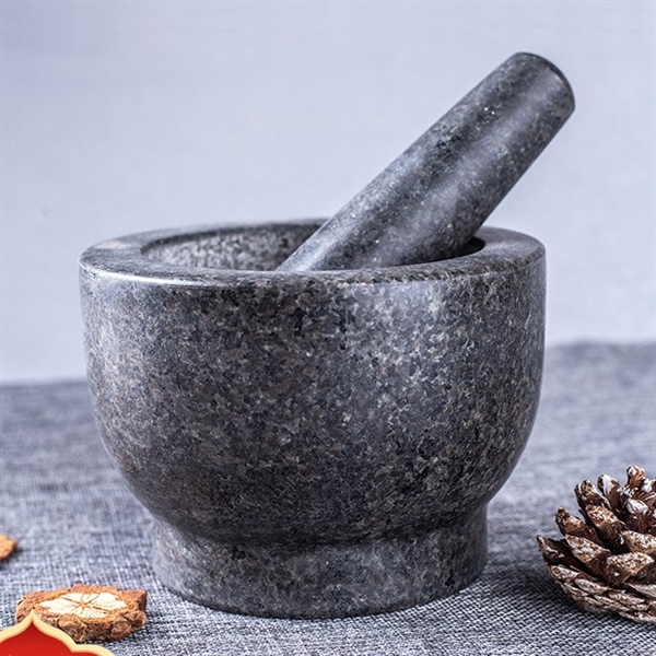 Bộ Cối Chày Đá Granite Tự Nhiên Nguyên Khối