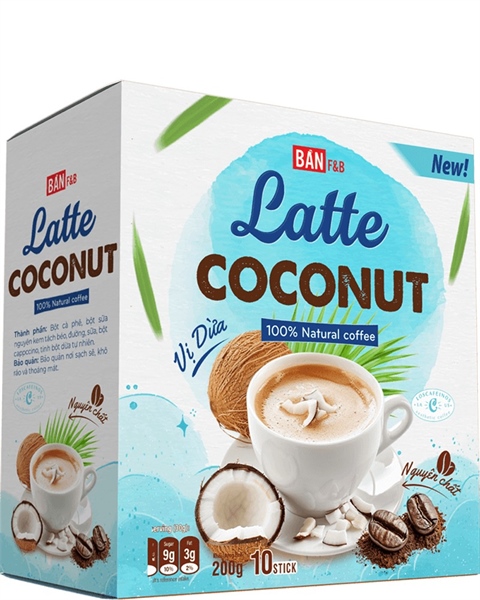 Latte Dừa 200g: 10 Tép/1 hộp.