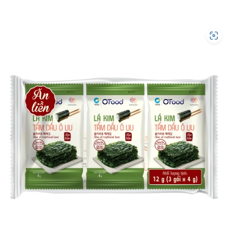 Lá kim tẩm dầu Oliv 4g lốc 3*24 lốc- Hàng mới