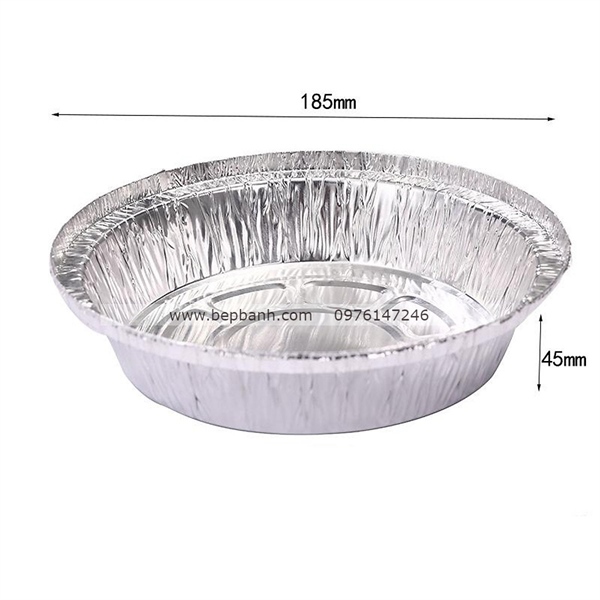 Set 10 khay giấy bạc tròn S1 18.5cm 750ml