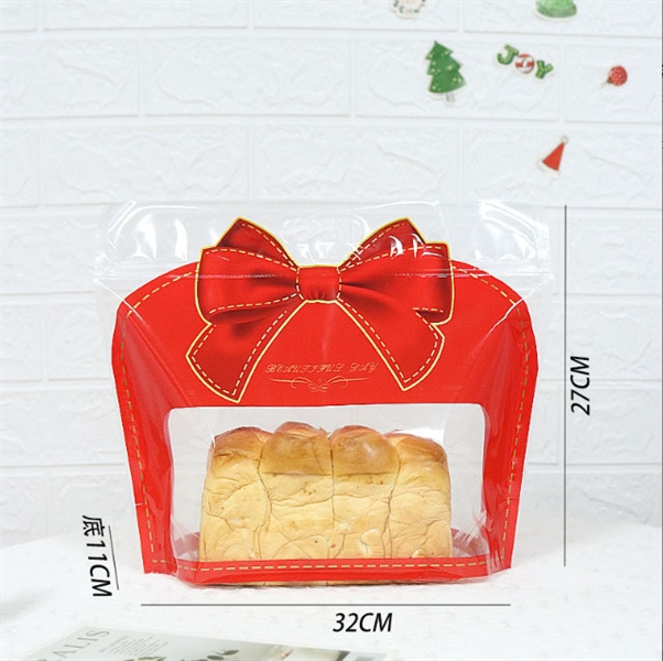 TÚI ZIP IN HÌNH NƠ ĐỎ SIZE LỚN( 32*27+11CM)