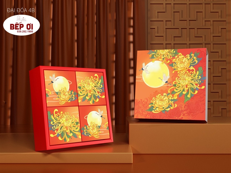 Bộ Túi Hộp Trung Thu 4 Bánh - ĐẠI ĐOÁ