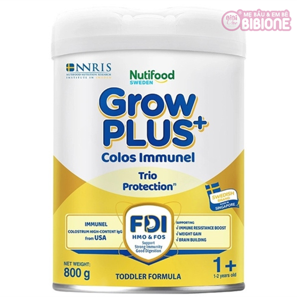 Sữa bột Growplus vàng Immunel 1+ (1-2 tuổi) 800g