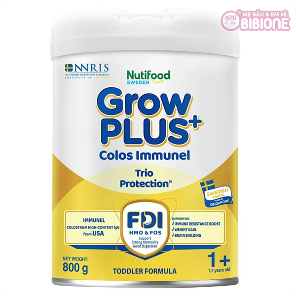 Sữa bột GrowPlus vàng Immunel 0+ (0-12tháng) 800g