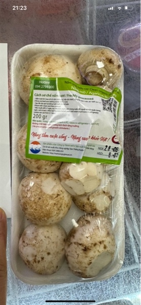 Nấm Mỡ Hữu Cơ 200g - Đắk Nông