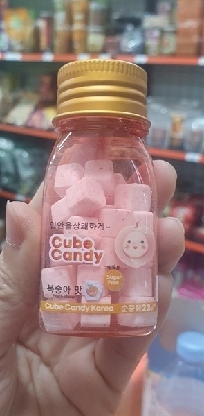 KẸO THE CUBE CANDY VỊ ĐÀO LỌ 23G