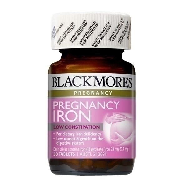 VIÊN UỐNG BỔ SUNG SẮT CHO MẸ BẦU BLACKMORES WOMEN'S PREMIUM IRON LOW CONSTIPATION 30 VIÊN ÚC.KO TEM