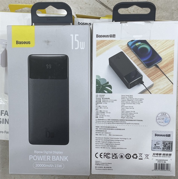 Sạc dự phòng BASEUS Bipow PPDML-15W 30.000mAh