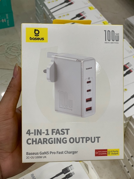 Sạc BASEUS GaN5 Pro CCGP 100W 2C+2U