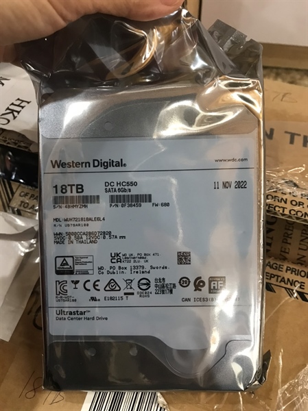 Ổ cứng 18TB HDD Western Digital 512MB 7200RPM