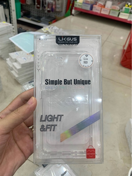 Ốp SAMSUNG S23 Likgus trong suốt lưng kính
