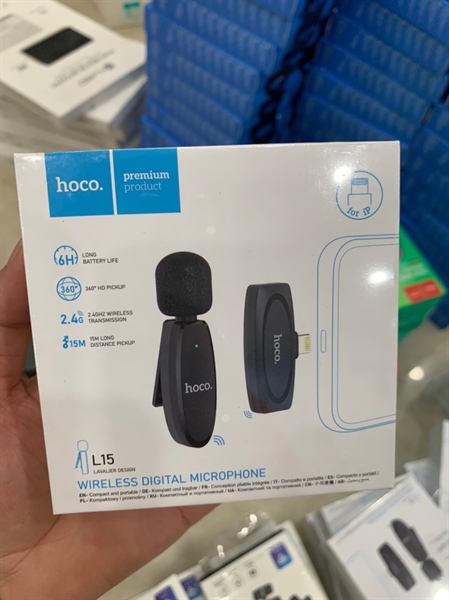 Mic thu âm HOCO L15 không dây đơn iPhone