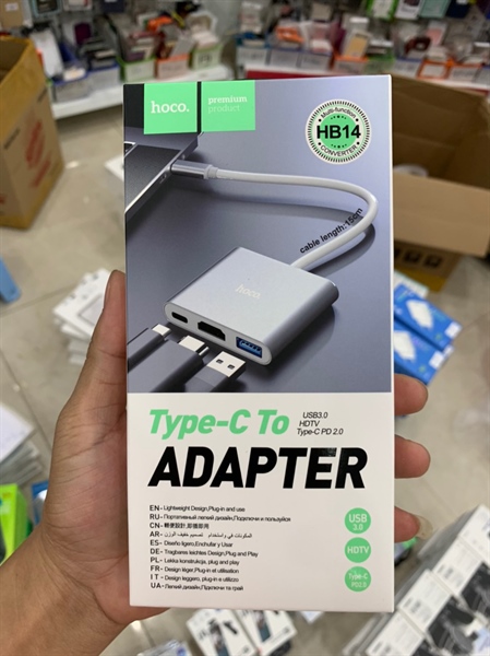 Cáp chuyển HOCO BH14 Type-C to TYPE-C&HDMI&USB