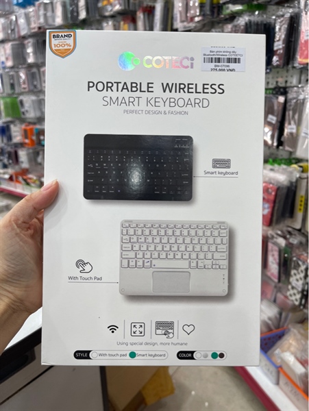 Bàn phím không dây Bluetooth/Wireless COTEETCI 64005-BK mini