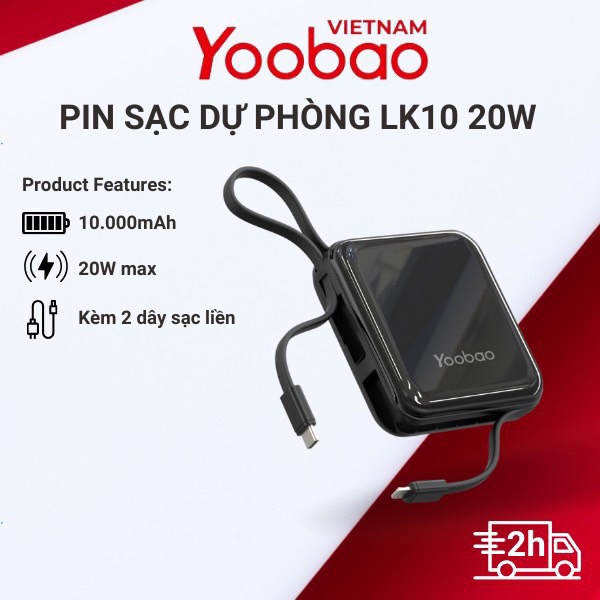 Sạc dự phòng YOOBAO LK10 10.000mAh 20W