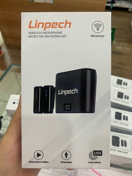 Mic thu âm không dây đôi Linpech iPhone M105 Plus