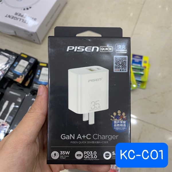 Sạc PISEN KC-C01 USB & PD 35W