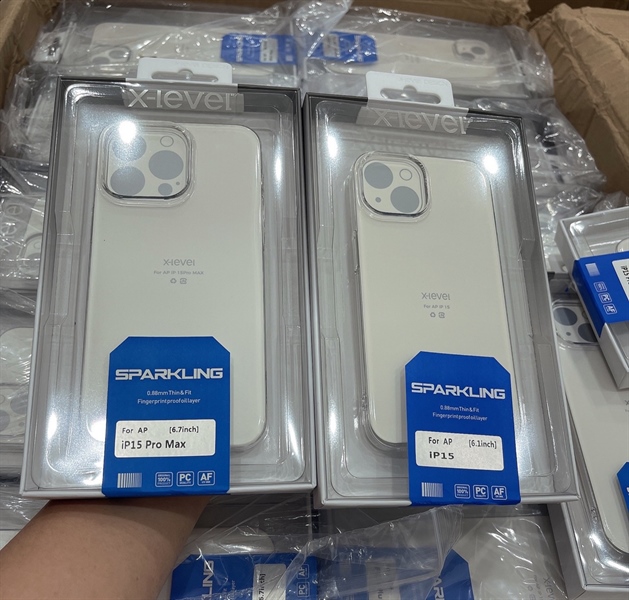 Ốp iPHONE 15 Plus 6.7 X-Level trong cứng/ Viền mầu