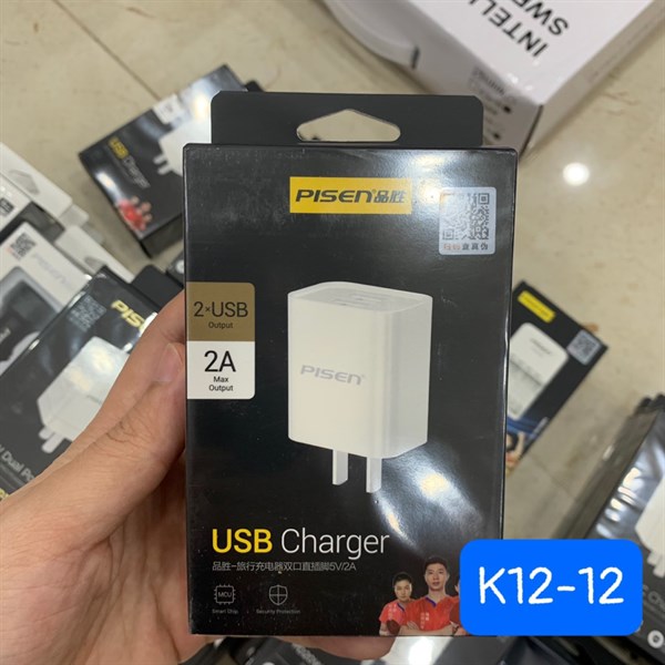 Sạc PISEN K12-12 2A 2xUSB 10W
