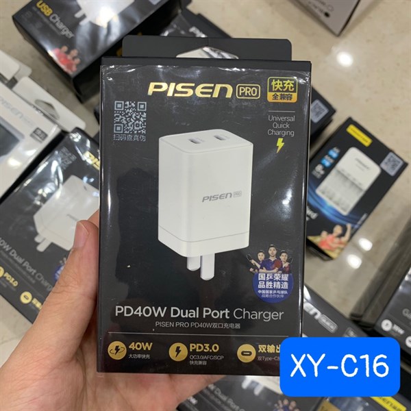 Sạc PISEN XY-C16 2xPD 40W