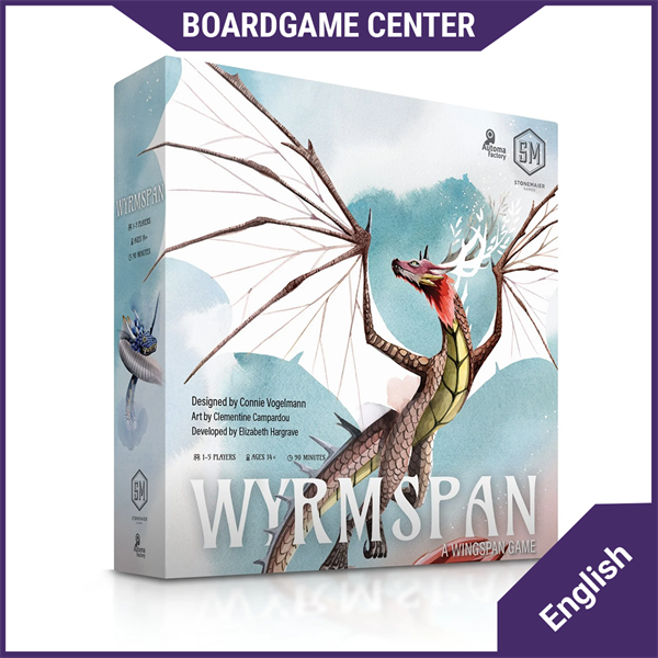 Bộ trò chơi Boardgame - Wyrmspan (2024) - Build a cavernous sanctuary for dragons of all shapes and sizes!