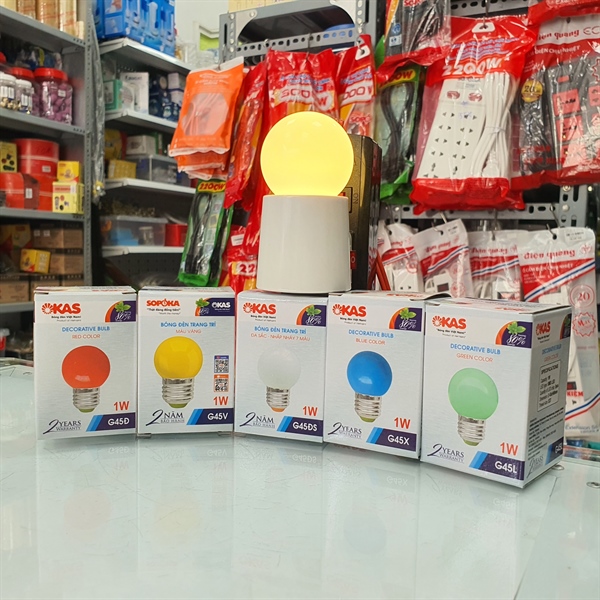 Bóng đèn led tròn trang trí đơn sắc đa sắc G45 SOPOKA