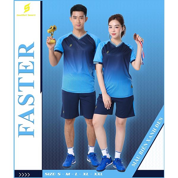 Bộ bóng đá Sao Việt Faster - Xanh đen